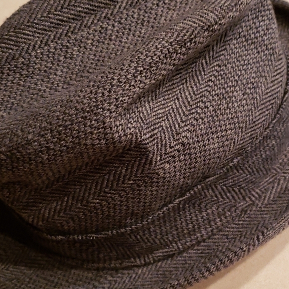 BEE Hats USA Fedora Wool Herringbone Black & Grey - Picture 9 of 9